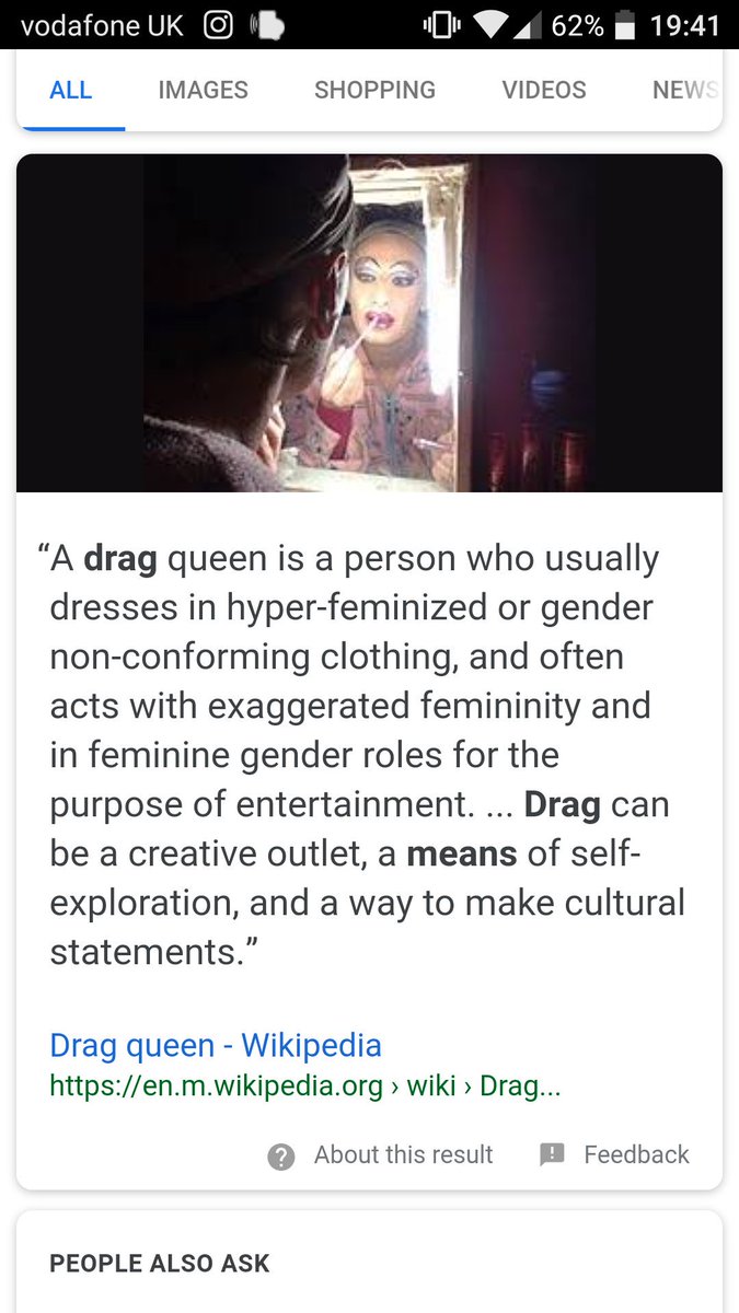 @MahautHellequin @phoenixroyale_ Drag is not meant to sexualize you 
Drag makeup can be a CREATIVE OUTLET 

What do kids go through? 
CREATaiVE OUTLETS 
God