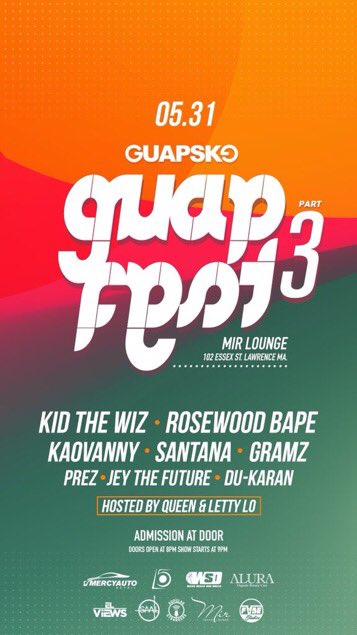 Prezbdg's tweet photo. 2 Weeks away donโt miss out !! #LawrenceMA #GuapFest3 https://t.co/ZfQOrpXnRq