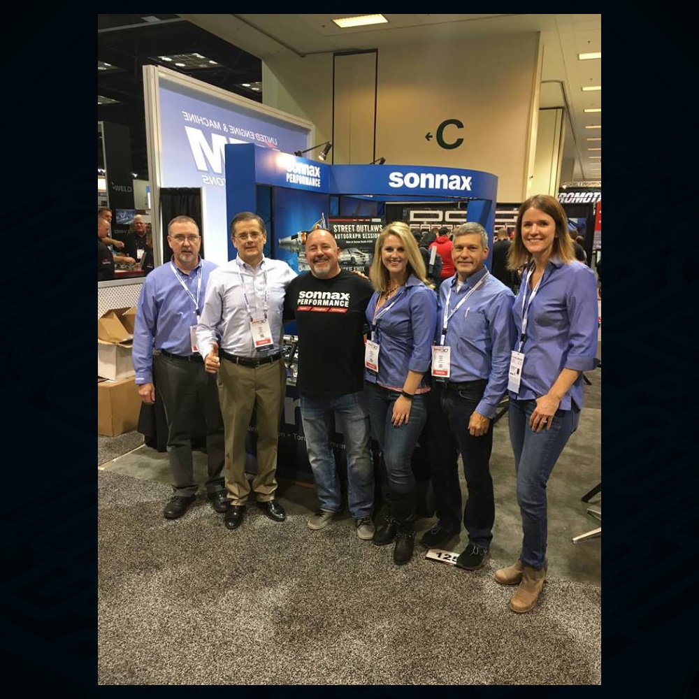 SonnaxVT's tweet photo. #TBT when @stoutlawschuck hung out w/ the #Sonnax crew at the @prishow &amp; signed so many autographs we thought his hand might fall off. We just confirmed our spot at #PRI2018, &amp; this year's going to be even better than the last! #prishow #streetoutlaws #racing #sonnaxperformance https://t.co/BSlPGMF04V