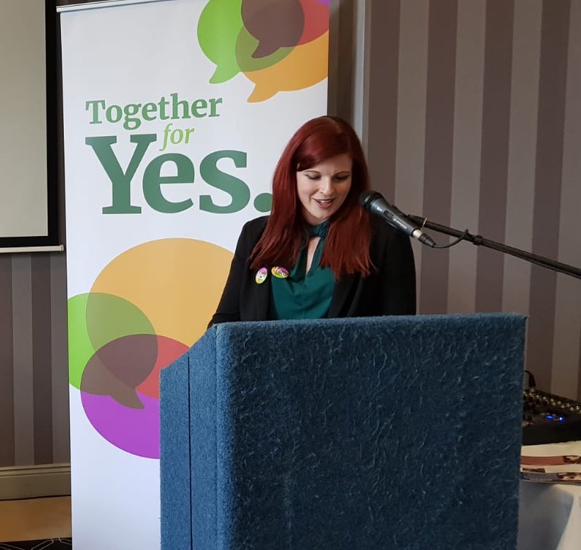 Together4yes's tweet photo. “We have 8 days left. I urge you to get involved. Make a plan for 25th May, figure out when you’re going to vote and help your friends and family to do the same. Every vote will count”
#GetTogether4Yes https://t.co/2AxqrPEQEr