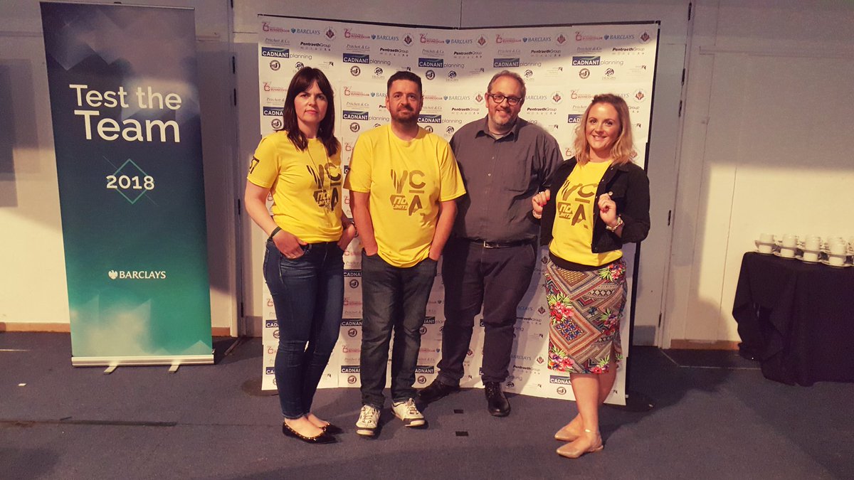 StDavidsHospice's tweet photo. Welcome @KnoxCommercial @viewcreative @RSMUK and @SwayneJohnson enjoying our Test the Team event this evening.
With @StDavidsHospice @NWBusinessClub and @Barclays https://t.co/nPSVCUZRwJ