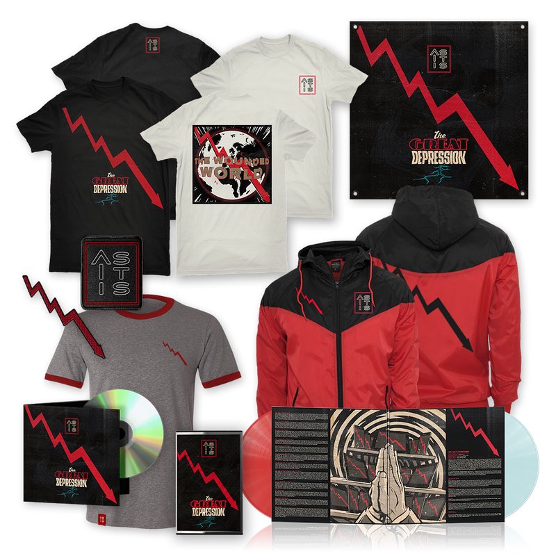 ASITISofficial's tweet photo. The Great Depression pre-order bundles. 

Available on beautiful gatefold 2xLP. Cassette. CD. 

And that jacket 🖤❤️

https://t.co/bpU7ESWNJT https://t.co/Oxq6bOEaEu