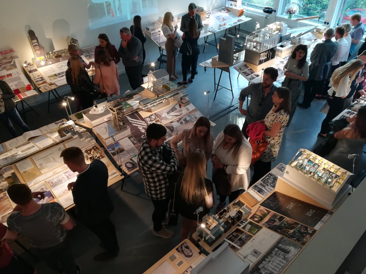 IanLambert_'s tweet photo. Excellent turn out for  the opening night of our degree show #showtime2018 https://t.co/H6Av7nNn75