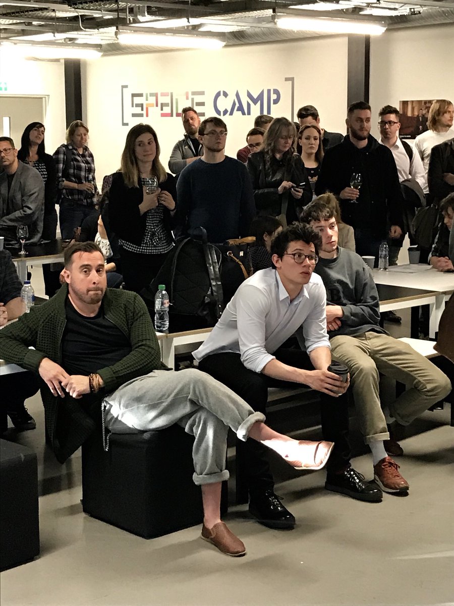 Screen_Mcr's tweet photo. Bobby talks about the location services #ScreenManchester provide for film & TV production to the @Production_CE audience @SpaceStudiosMcr 🎬🐝 https://t.co/lsoeejI6YO