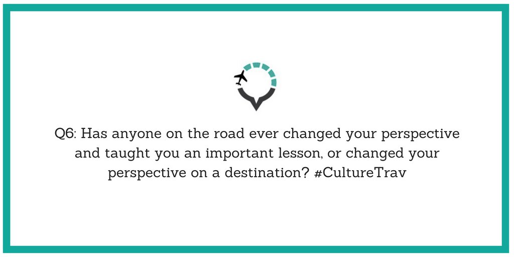 travelcricket8's tweet photo. Q6: Has anyone on the road ever changed your perspective and taught you an important lesson, or changed your perspective on a destination? #CultureTrav https://t.co/9NVv1fj9vD