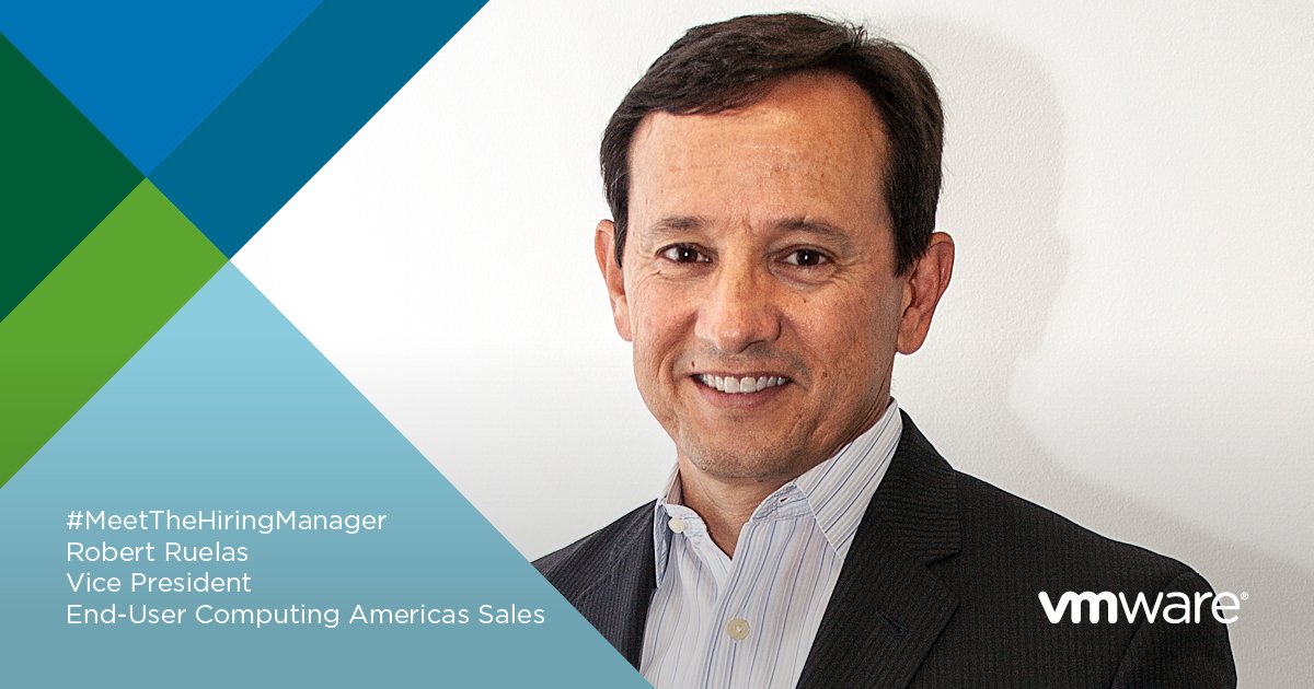 NWTalentScout's tweet photo. Want to know how to get hired on to @VMware’s @WorkspaceONE End- User Computing Sales team in the U.S.? Read what the leader of the organization @Robruelas looks for when he interviews candidates on this week’s #MeetTheHiringManager blog series. https://t.co/6s3UYWiORn https://t.co/8AyQsEn6qW