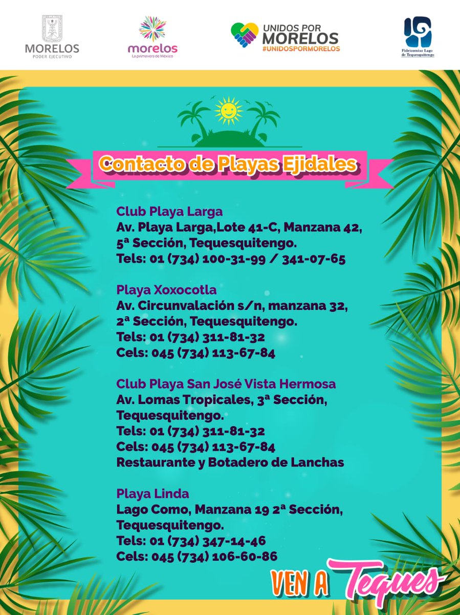 FILATEQ's tweet photo. Si tienes dudas sobre tu visita a #Teques o quieres saber los servicios en las playas ejidales, te dejamos los números. ¡Les esperamos! 
#CDMX  https://t.co/QpaWvOl3oW