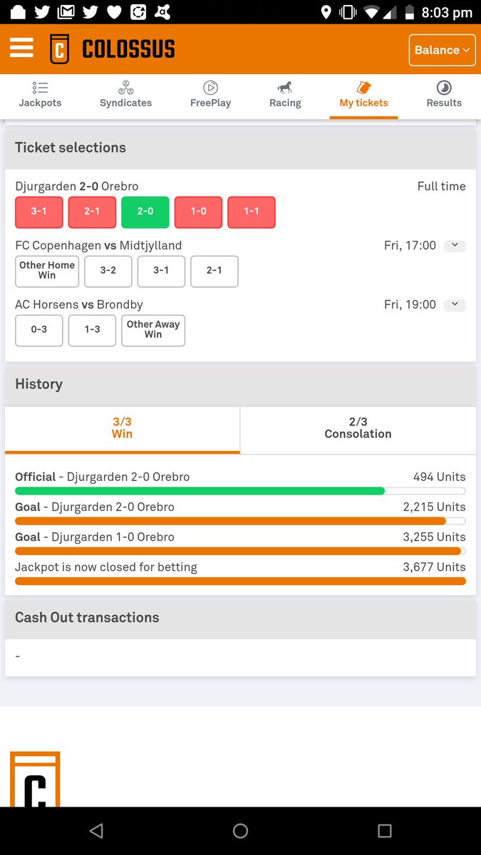 Bonusbanter's tweet image. We get through leg 1 of tonights pick 3 and we wait until Fridays Danish games to go for the jackpot. We want the top teams to hit goals!

#BeColossus
