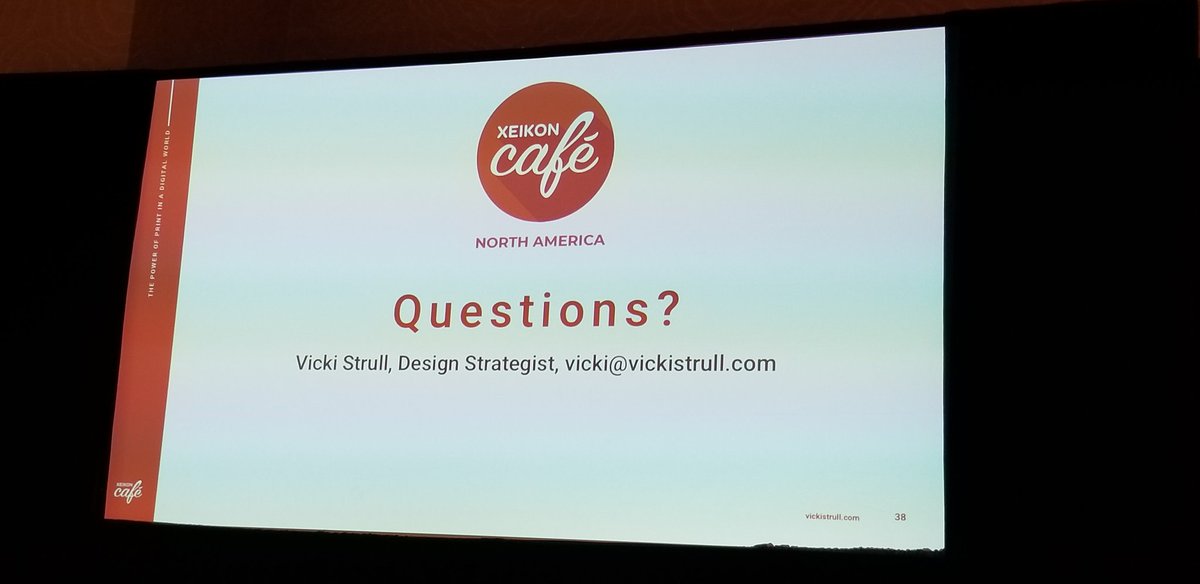 PrintMediaCentr's tweet photo. Excellent takeaways and prez by @VStrull at #xeikoncafe!! Yayyy!!! https://t.co/F19rLgZzcX