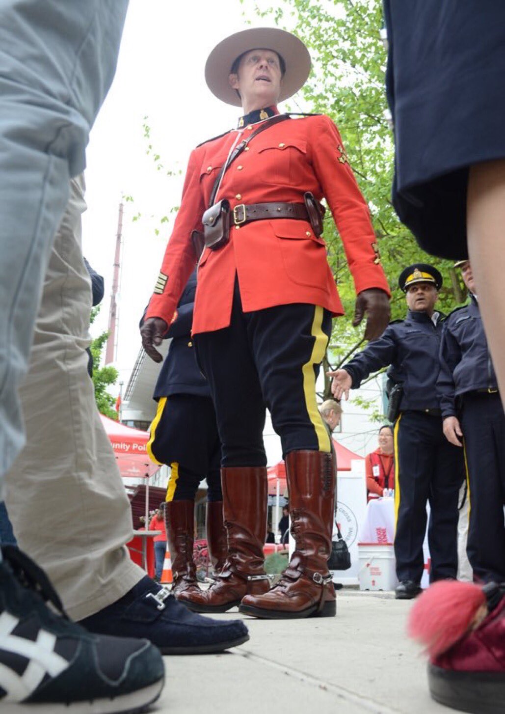 Police red hotsell shoes