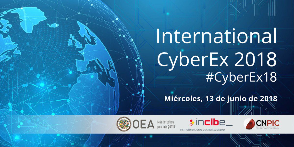 OEA_Cyber's tweet photo. ULTIMOS DÍAS para REGISTRARTE en la International #CyberEx18. Reúne a tu equipo y PARTICIPA! @INCIBE @OEA_oficial

📋 Registro 👉 https://t.co/JUa9dtIVfv 

📔 Dossier 👉 https://t.co/cQSQ9TKYMx 

🖥 +info: http 👉 https://t.co/aWHkzNgeH3 https://t.co/ccTDflFYyB