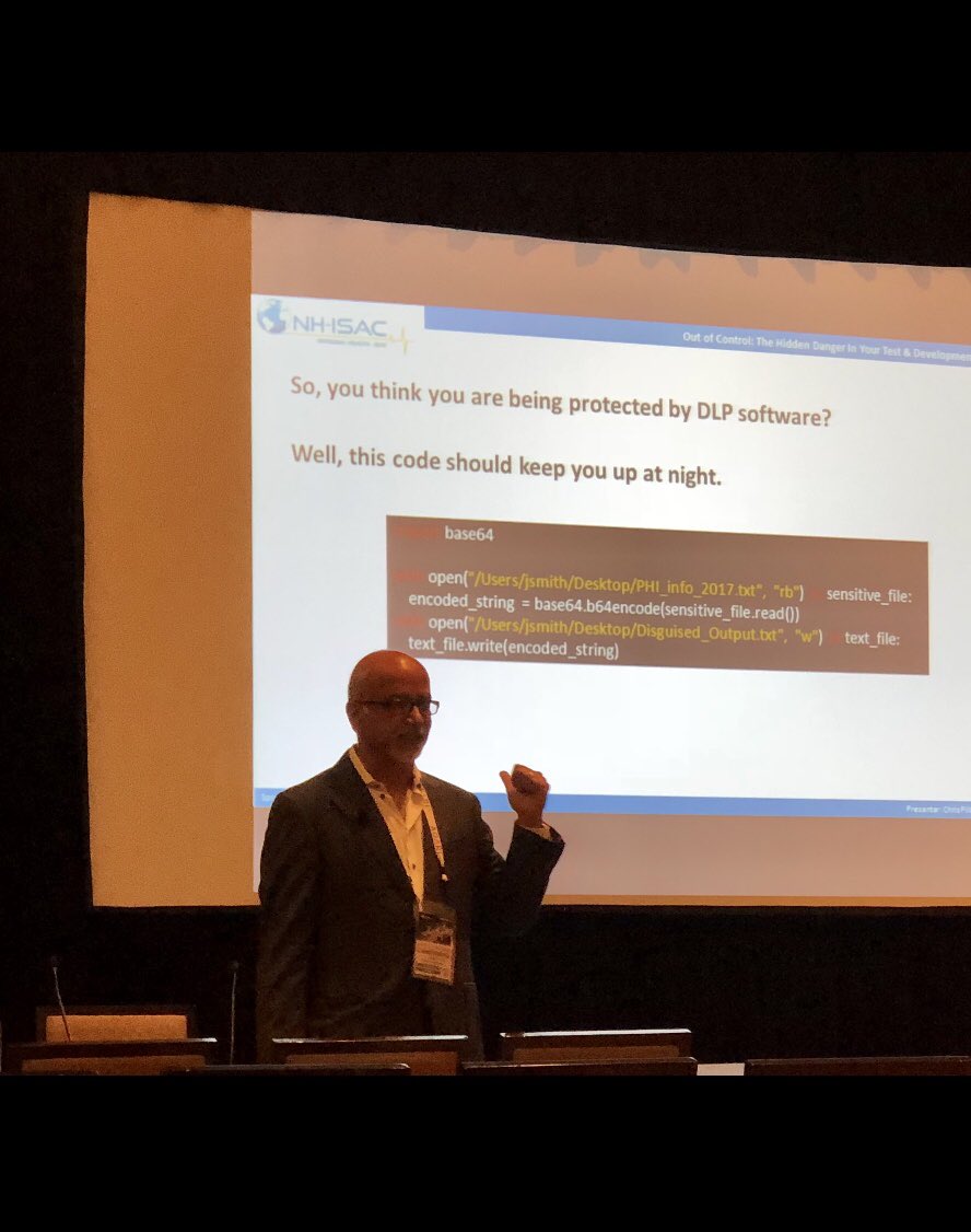 Semele_Data's tweet photo. We had a great time presenting, “Out of control: the hidden dangers in your test and development environment” at #NHISACSpring18. Stop by booth 31 today and say hello https://t.co/afgZzBVmiE