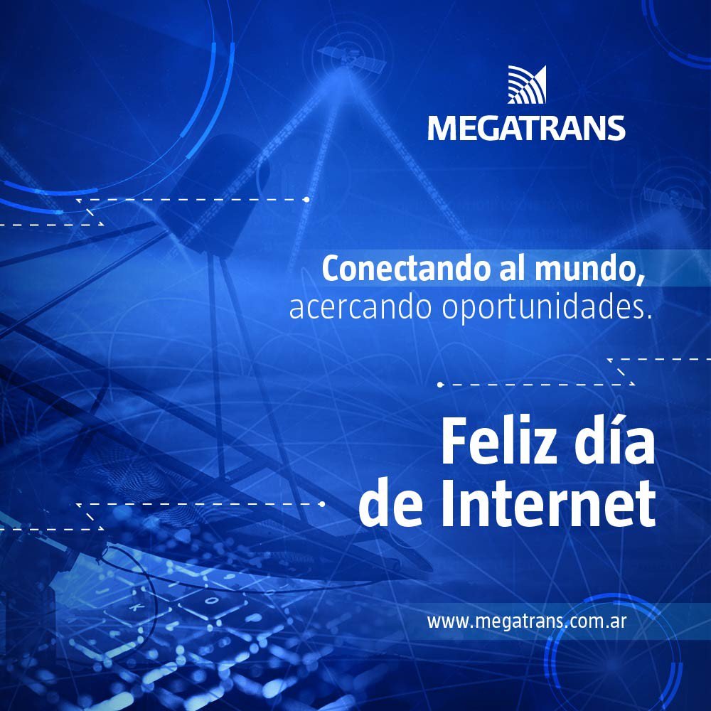 MegatransSA's tweet photo. Mucho más que una tecnología, Internet nos conecta día a día con nuevos desafíos. ¡Feliz Día Mundial de Internet!  🌐
#diadeinternet https://t.co/xoL8opZg1E