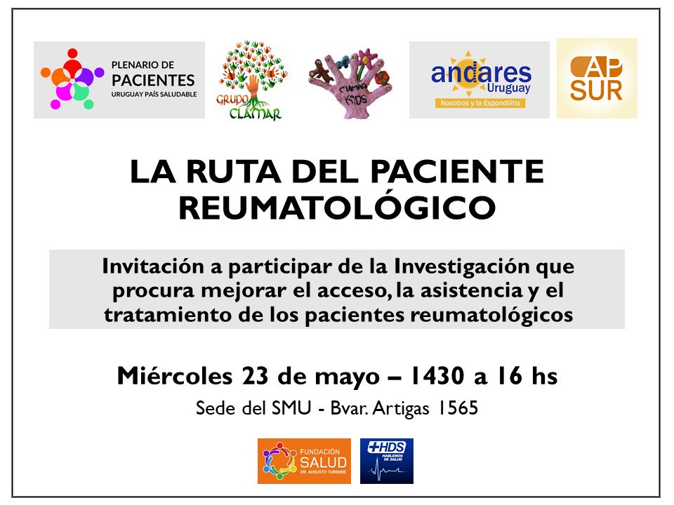 defeoandy's tweet photo. SMU,Grupos de Artritis Reumatoidea, Artritis en niños, Soriasis, Lupus, Fibromialgia, Espondiloartritis Anquilosante y enfermedades reumáticas todas invitan a la reunión de investigación del paciente con estas patologías. Es de suma importancia que concurran confirmar asistencia. https://t.co/svTCq2Tj6o