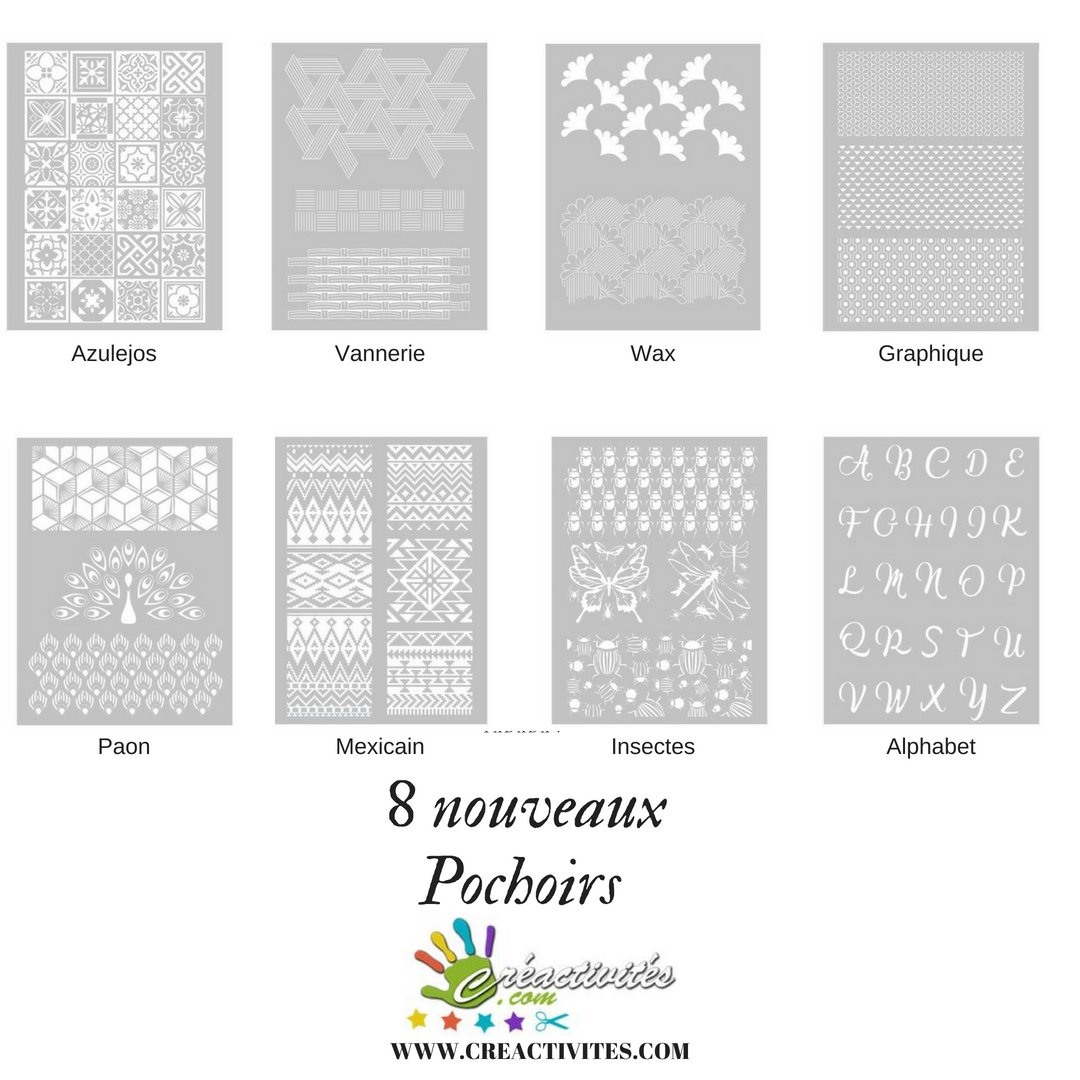 Creactivites's tweet photo. Voici 8 nouveaux pochoirs SPLENDIDES de chez Graine créative : insectes, azulejos, vannerie, wax, mexique, graphique, alphabet et paon.
https://t.co/PTmKczt0p2
#creactivites, #pochoir , #patepolymere , #polymer, #fimo, #cernit, #sculpey, #diy, #loisirscreatifs https://t.co/2k0w26JN72