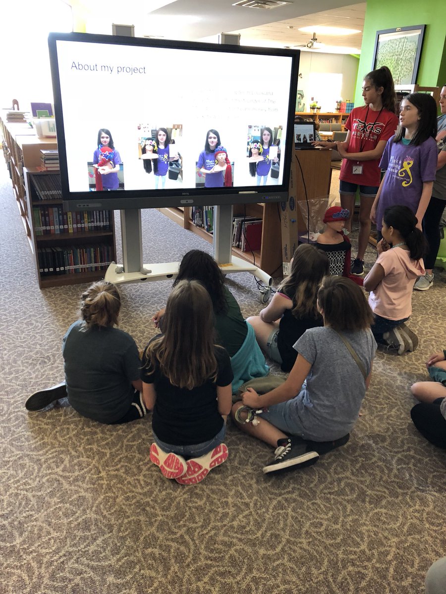 BranstetterSunn's tweet image. 5th grade genius hour.  Amazing kids doing amazing things. Wig making, coding, games, and more. #PVELeads #5thgradeleades @PrairieViewES