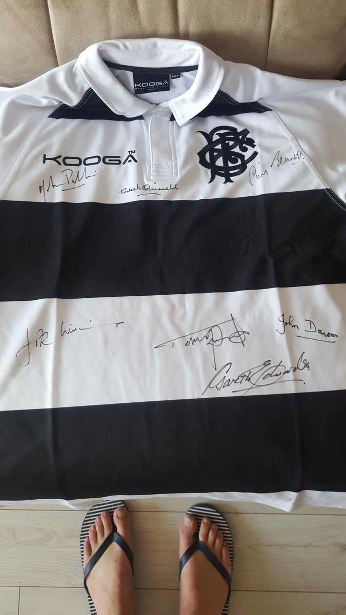 Hi all, we are now auctioning off this unique Barbarians jersey signed by the 7 players who all played a part in that famous Gareth Edwards try v New Zealand. Bidding will close on the evening of our event on June 2nd. Anyone wishing to bid on this please message <a href="/ryancrandon/">Ryan Crandon</a>