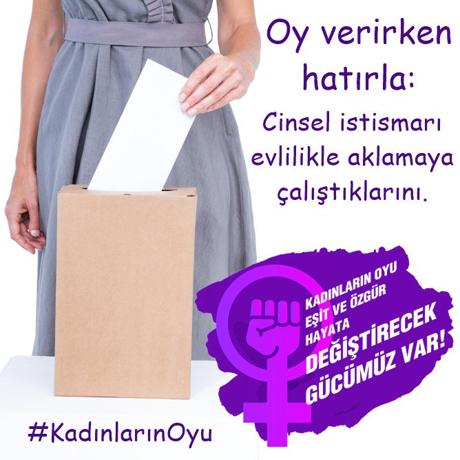 feministgundem's tweet photo. Oy verirken hatırla:
🔴Rızaya dayalı cinselliği suç haline getirmek istediklerini.
🔴Cinsel istismarı evlilikle aklamaya çalıştıklarını.
🔴115 çocuğun hamileliği ortaya çıkınca soruşturma izni vermediklerini.
#KadınlarınOyu Eşit ve Özgür Hayata; Değiştirecek Gücümüz Var! https://t.co/OzeeYazL2o