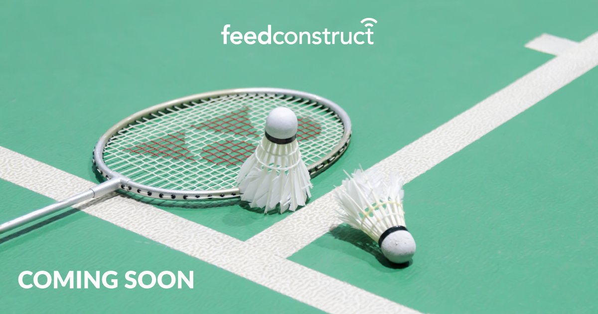 FeedConstruct's tweet photo. #LiveScoutingData will be soon enhanced with a new sport - #Badminton 🏸. Stay tuned and follow real-time stats from global scale sporting events as well as matches of special local interest. 
Find more at https://t.co/Lsscn4Ud87. https://t.co/dxiB3c3KTT