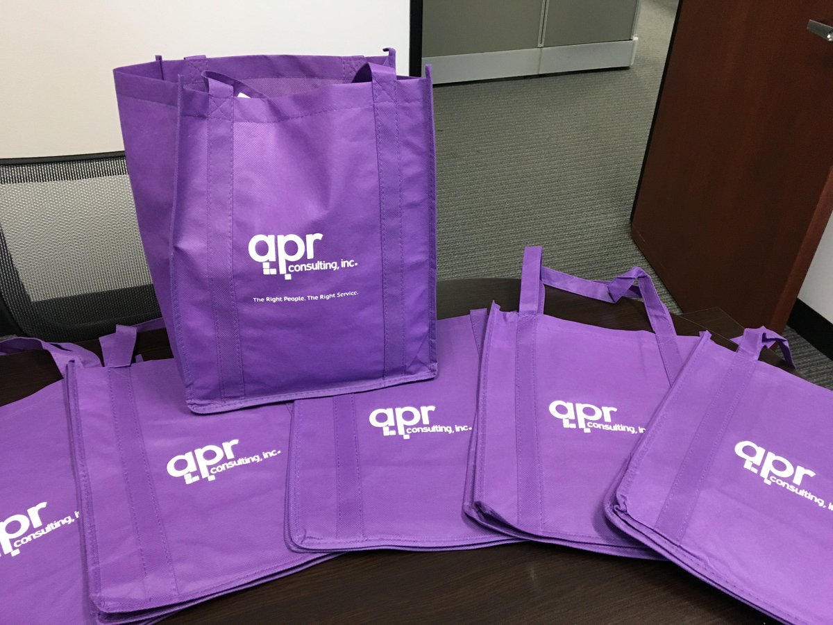 APRConsulting's tweet photo. What do you think of APR's purple totes? https://t.co/rugi7R5Ofw