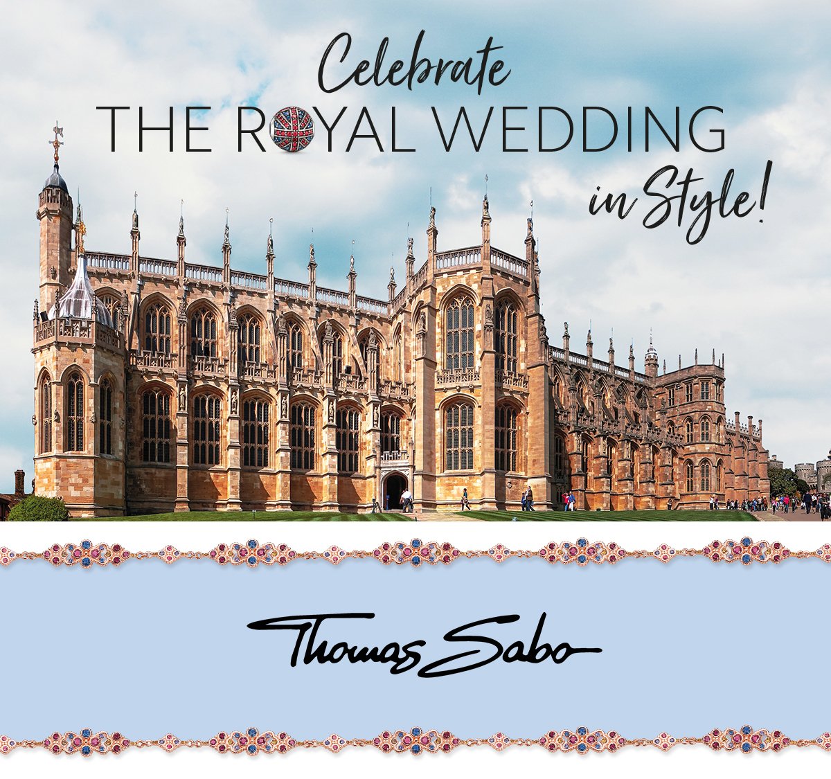 Highcross's tweet photo. From now until Saturday 19th May, join in the Royal Wedding celebrations @THOMASSABO with drinks, nibbles and 15% off their Royalty collection! 👑 https://t.co/R6FF5B2OeT
#celebrate #royalwedding #royalty #victorian #style #jewellery #thomasabo @highcross #leicester https://t.co/wUVI2YxS3b