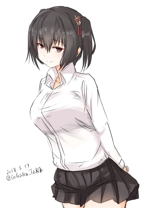 #艦これ版深夜の真剣お絵描き60分一本勝負
#艦これ版真剣お絵描き60分一本勝負_20180517
川内「夜戦・・・する?」 