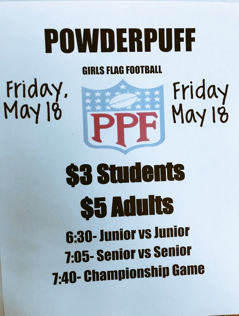 cvasbleadership's tweet photo. POWDERPUFF THIS FRIDAY! COME SUPPORT THESE LOVELY LADIES!🏈💕 https://t.co/jqGDaMpZ2t