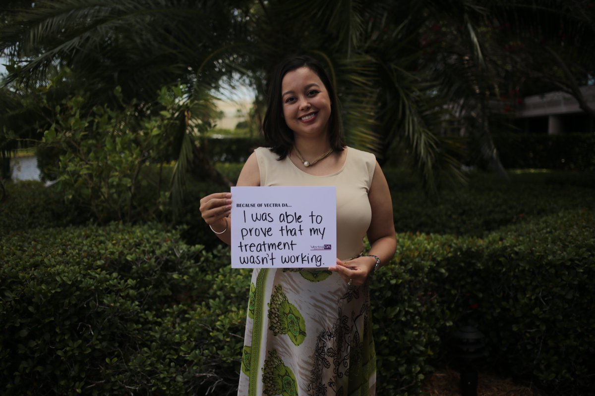 TrackMyRA's tweet photo. "Because of Vectra DA...I was able to prove that my treatment wasn't working," says Crescendo patient ambassador Stephanie. #rheum #RedefiningRA https://t.co/ssXsZ7XLC1
