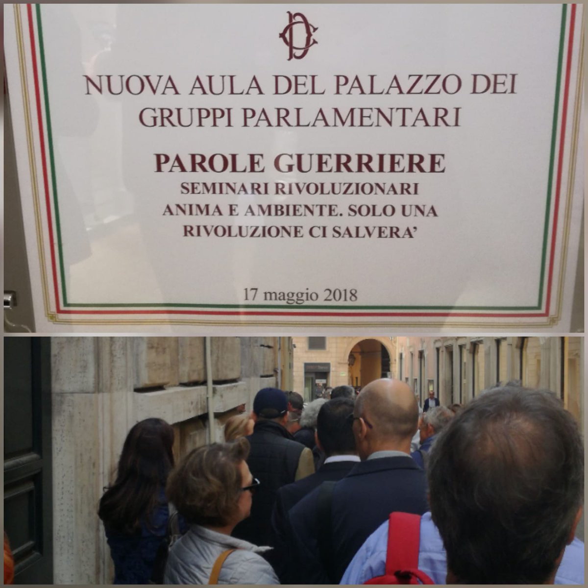 Tutto pronto per il IX appuntamento di «Parole Guerriere. Seminari Rivoluzionari: Anima e ambiente. Solo una rivoluzione ci salverà!».

Potrete seguire la diretta in streaming a questa pagina facebook del <a href="/Mov5Stelle/">MoVimento 5 Stelle</a>  (inizio previsto alle ore 17:30)