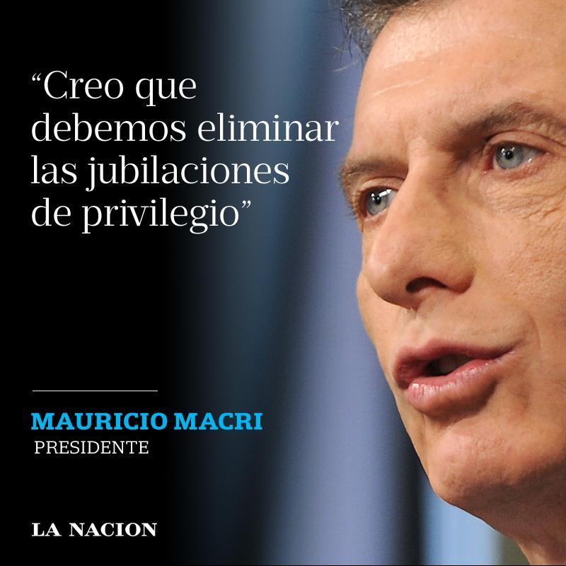 LANACION's tweet photo. .@MauricioMacri apunta a las jubilaciones especiales para la nueva etapa de reducción de gastos; ¿QUÉ TE PARECE ESTA INICIATIVA? [https://t.co/QO3xvbQaOM] https://t.co/MQTzLilkMA