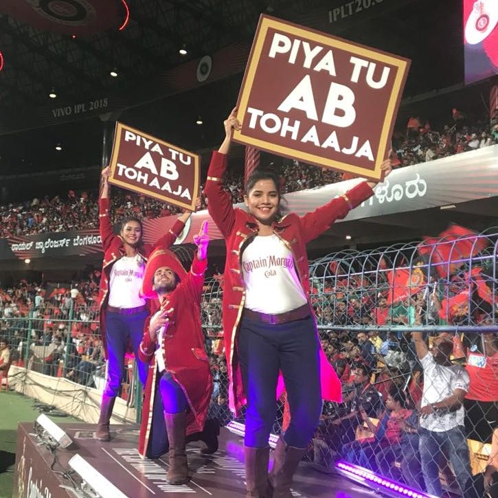 RCBTweets's tweet photo. #FunCaptain salutes #ABD, a true CAPTAIN among men... Join us in cheering for @royalchallengersbangalore. @CaptainMorganIndia https://t.co/TptTs9dzQB