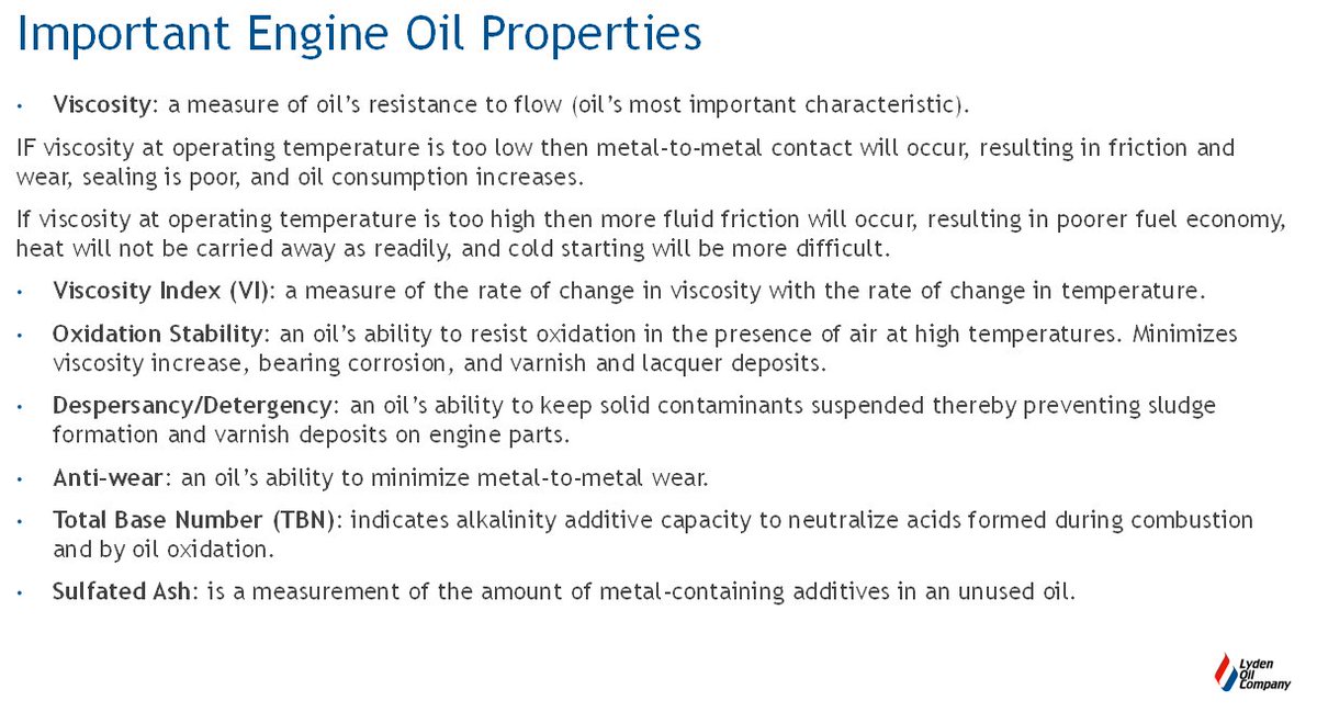 LydenOil's tweet image. Click on the link below to learn more about HDEO engine oil properties.

bit.ly/2wNPRjD

#LydenOilSchool #HDEO