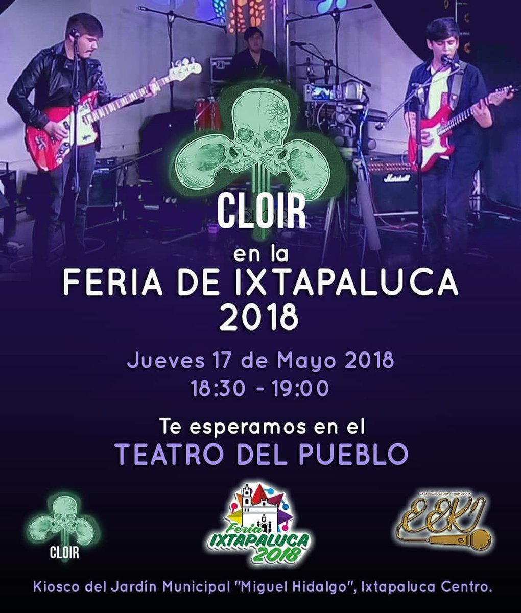 cloirband's tweet photo. Bebés de luz, los esperamos hoy, Feria de Ixtapaluca, en el Teatro del Pueblo. A partir de las 3:00pm. 

No falten...!!!

#SuerteOMuerte #TalentoEEK #Ixtapaluca #Feria #TeatrodelPueblo #vamosaromperla https://t.co/izmw6kiv6T