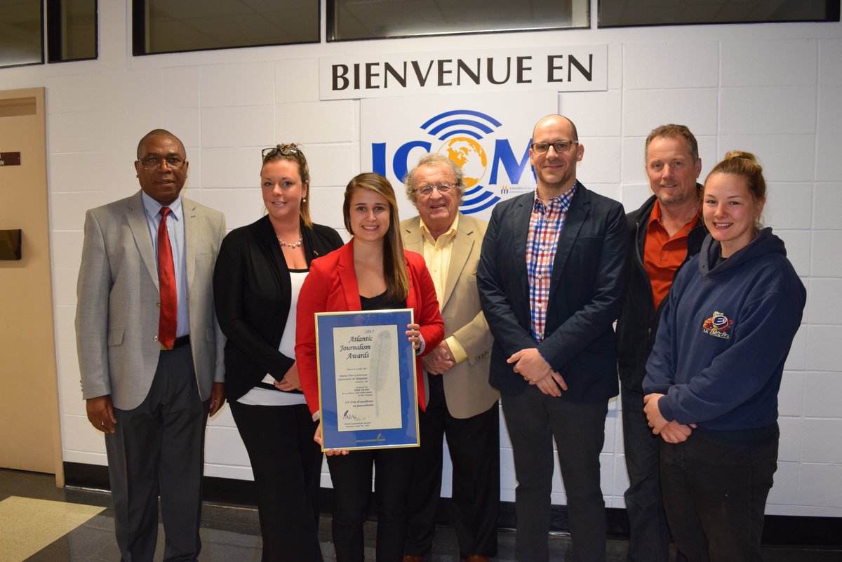 NatalieMelanso1's tweet photo. Bravo à @mariecoco1993 #ICOM pour son prix du Atlantic Journalism Award. Merci à Tiffany Edwards pour la présentation. https://t.co/tIoJX9uJz0 https://t.co/gOzKuuL1PT
