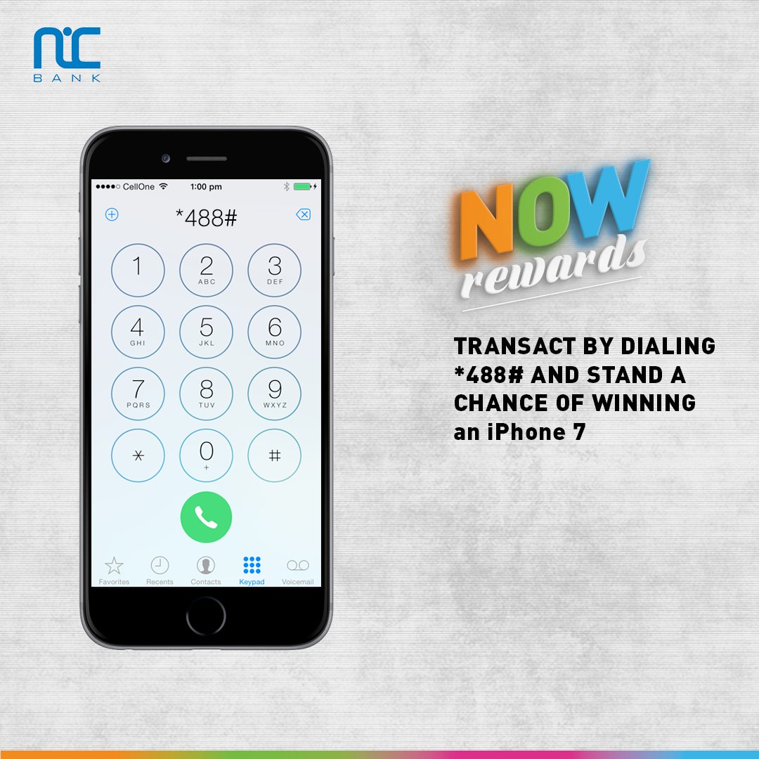 NCBABankKenya's tweet photo. Fancy an iPhone 7? We have 2 iPhone 7s up for grabs. Here’s the catch: be the first person to attain the highest growth in number of transactions on the NIC NOW app or *488# to grab the iPhone. #NOWrewards https://t.co/rtw4sIa4bH