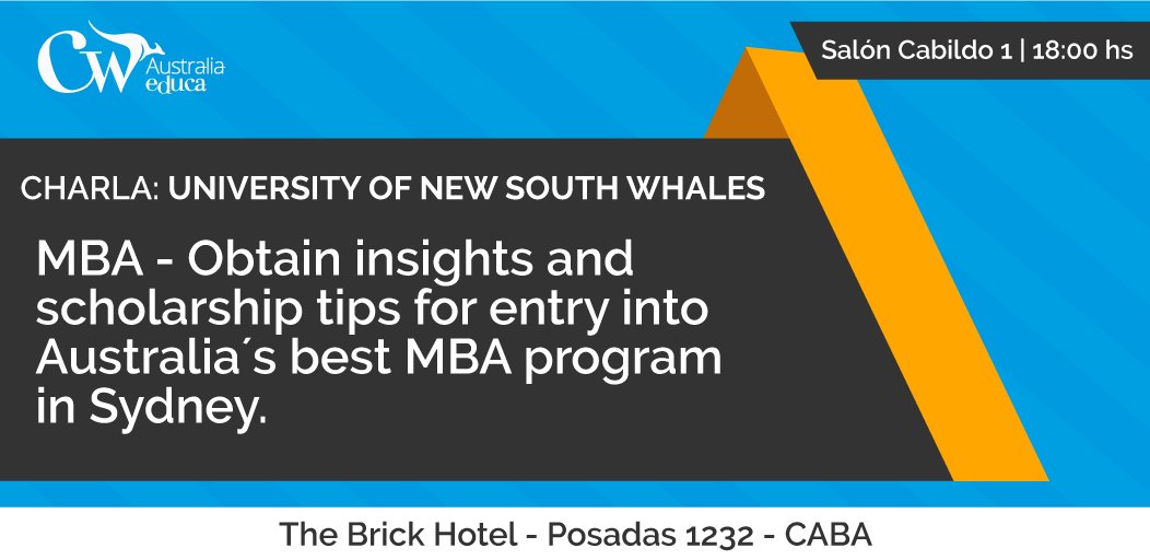 Australia_Educa's tweet photo. No te pierdas esta interesante charla que realizará la University of New South Wales, el 23 de mayo en nuestra feria CW Australia Educa!

Si aún no te inscribiste esta es tu oportunidad!

LINK DE INSCRIPCIÓN: https://t.co/MifZOJf16H https://t.co/PwYqmcsSfv
