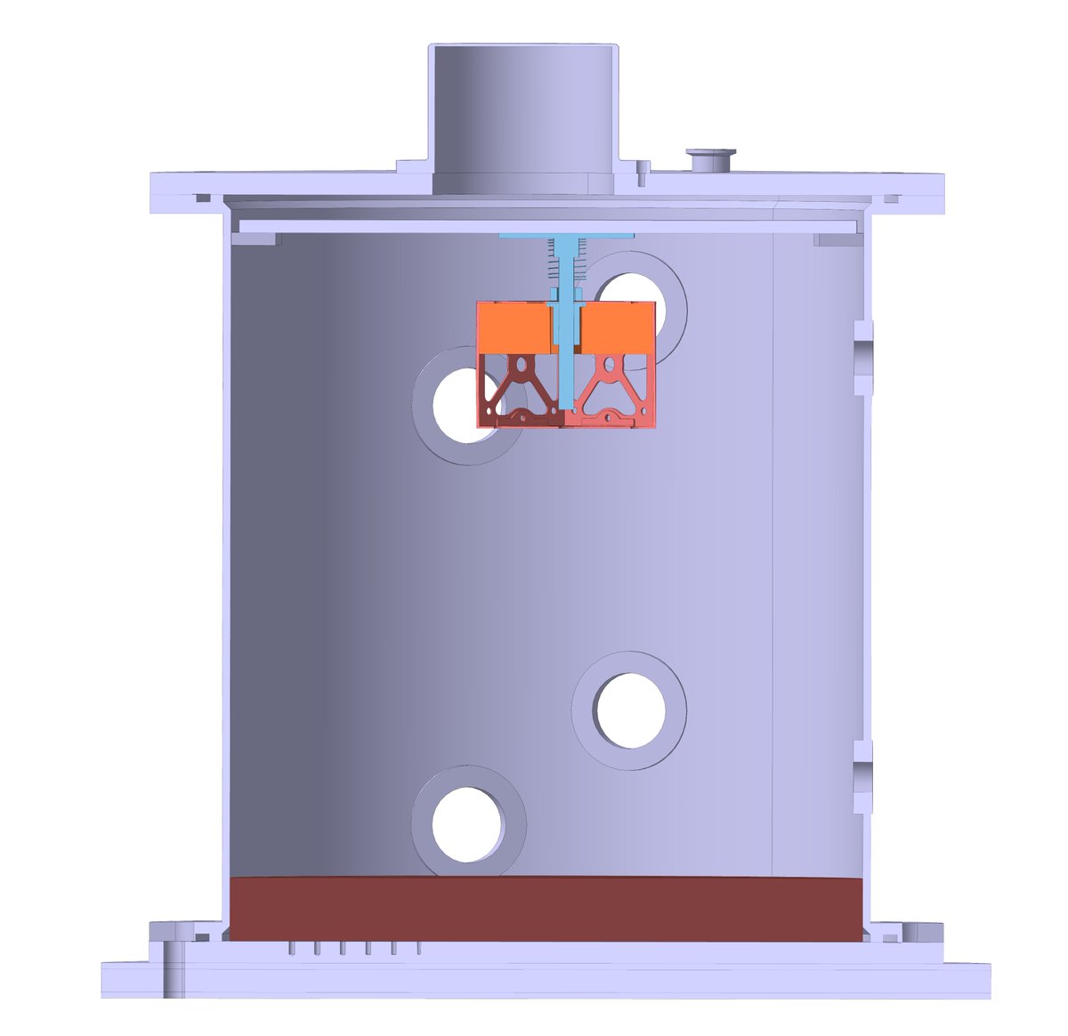 Land3U's tweet photo. One of the main requirements of our project is to fit into the @JAXA_en vacuum chamber, so we designed everything with this in mind. This is the integration of our experiment into the chamber (small modifications are still needed) 🔜 Testing and building #dropyourthesis2018 https://t.co/KBALZrvFvf
