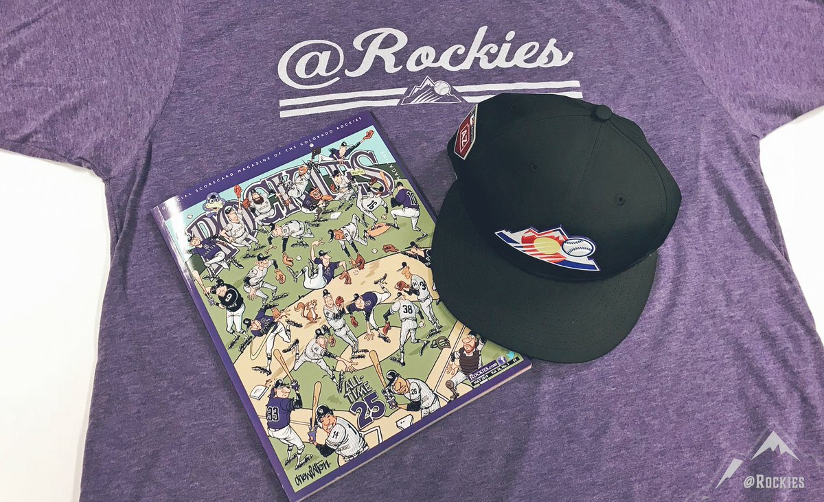 RETWEET THIS for your chance to win one of our new <a href="/Rockies/">Colorado Rockies</a> T-shirts + game-worn BP cap + #RockiesMagazine!