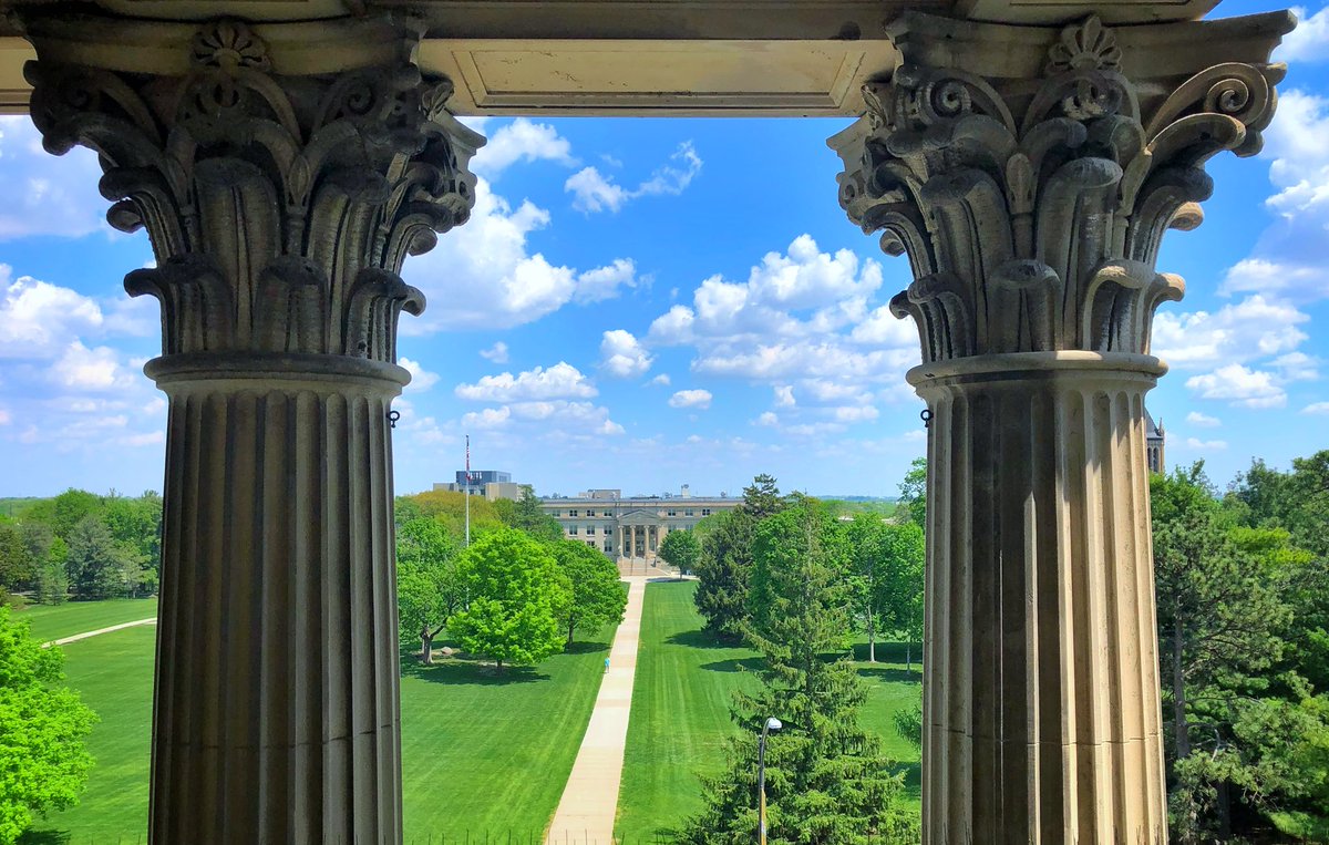 IowaStateU's tweet photo. Central Campus from Beardshear Hall | #CyclONEvision by university photographer @CEGannon. See more of #IowaState at https://t.co/VvfNAMryY3 https://t.co/snAPgHl57h