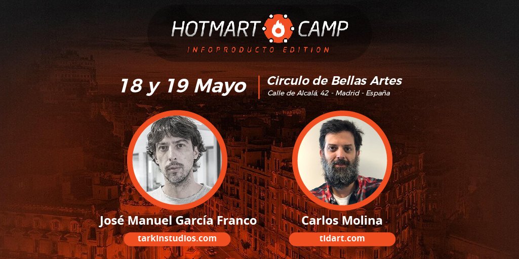 KimiaGroup's tweet photo. Don't miss Jose Manuel García Franco from @TarkinStudios and Carlos Molina from @TidartAds at @hotmart_es Camp tomorrow! They will be sharing their in-depth knowledge of app development and user acquisition for info-products. #tidart #tarkinstudios #hotmartcamp https://t.co/R5UgkqeOKR
