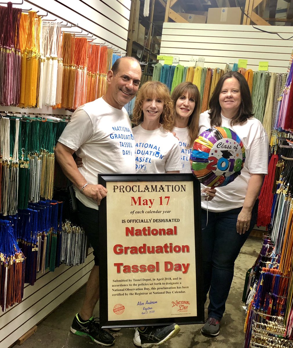 TasselDepot's tweet photo. Celebrating #GraduationTasselDay at the headquarters of all things tassel! https://t.co/o8enTbJIqm