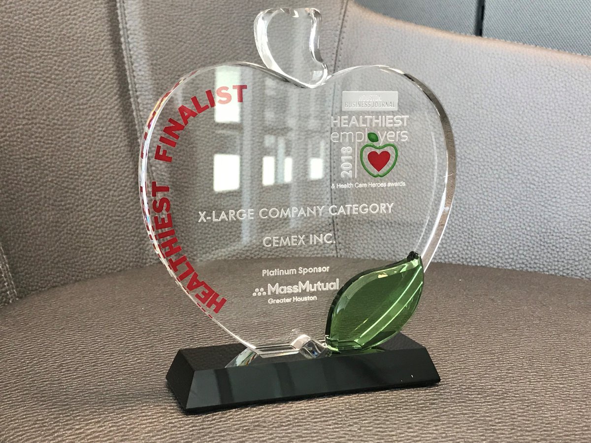 This just in: CEMEX has been named among Houston’s Top 5 Healthiest Employers by the <a href="/HOUBizJournal/">Houston Business Journal</a>! bit.ly/2KAyrZF #Fit4Life #CEMEXCares #GoCEMEX