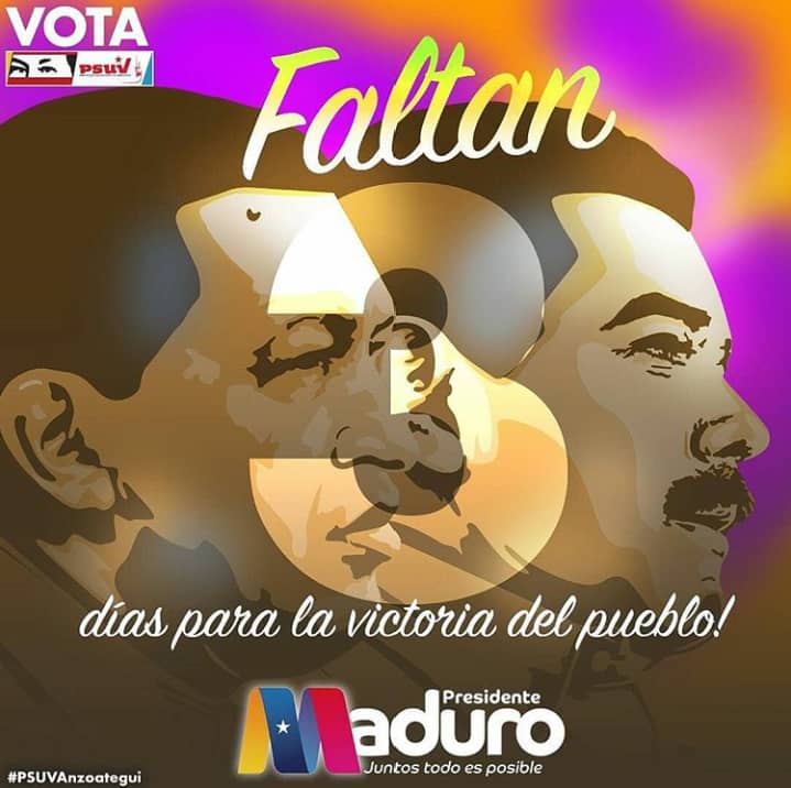 KyraAndrade_27's tweet photo. Faltan 3 días para la Victoria Revolucionaria de nuestro Pdte @NicolasMaduro la Ola Bolivariana se moviliza hoy #17May a la avenida Bolívar de Caracas para ratificar que  #VenezuelaVotaPorMaduro #JuntosTodoEsPosible @psuvaristobulo @dcabellor @PartidoPSUV https://t.co/ROQTyUJZ48