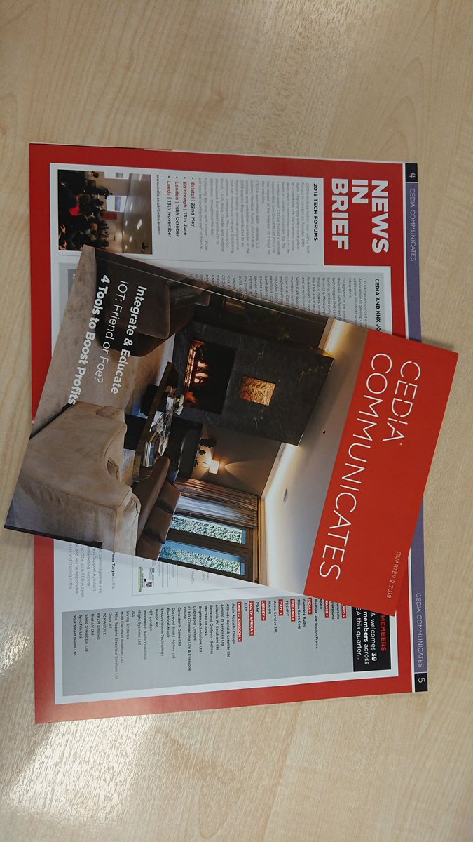 CEDIA_EMEA's tweet photo. #CEDIACommunicates hot off the press for Q2, and on its way to CEDIA members soon! Don't forget, you can read it digitally now, so why wait!! https://t.co/MSTPz4Ldwv https://t.co/YntH7UP4CS