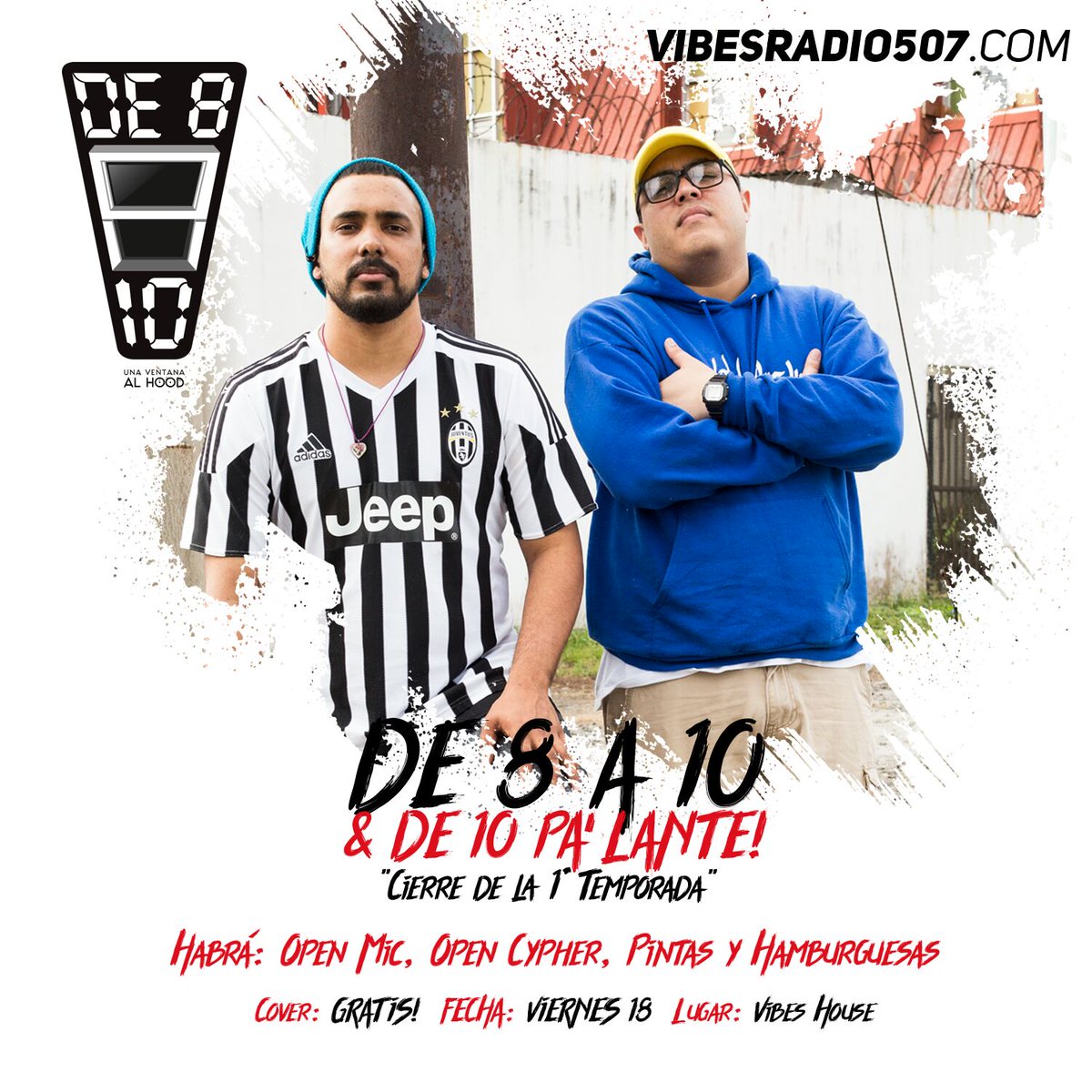 OrgenFMK's tweet photo. Este viernes celebramos el cierre de temporada @De8a10 y #De10PaLante tendremos un cierto en La #VibesHouse @vibesradio507 ¿Te sumas? #TasAvisao #CorreLaVoz ✌😉 https://t.co/IlgD7uqrIV