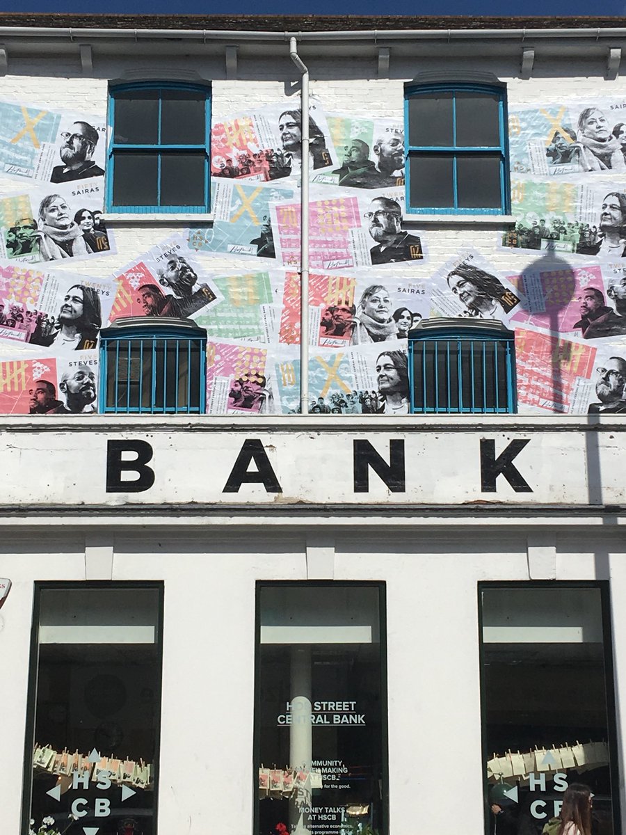 Larger than life bank notes  <a href="/woodstreetwalls/">Wood Street Walls, Mural Painters & Public Art</a> ! #hscb #bankjob <a href="/indycube/">indycube</a> <a href="/icWalthamstow/">icWalthamstow</a>