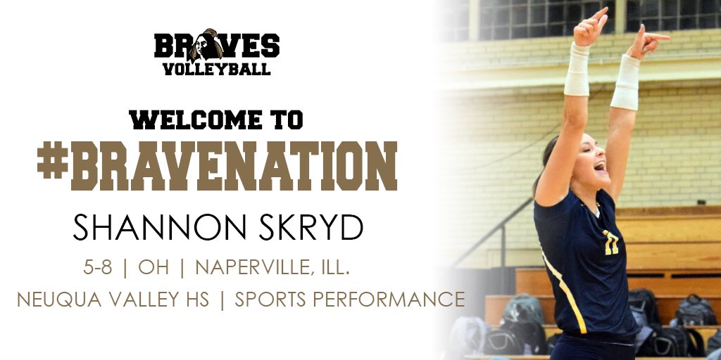 UNCP_Volleyball's tweet photo. Welcome future Brave, Shannon Skryd! We are excited to have you join #BraveNation @shanskryd! https://t.co/Ci5u1Etorf
