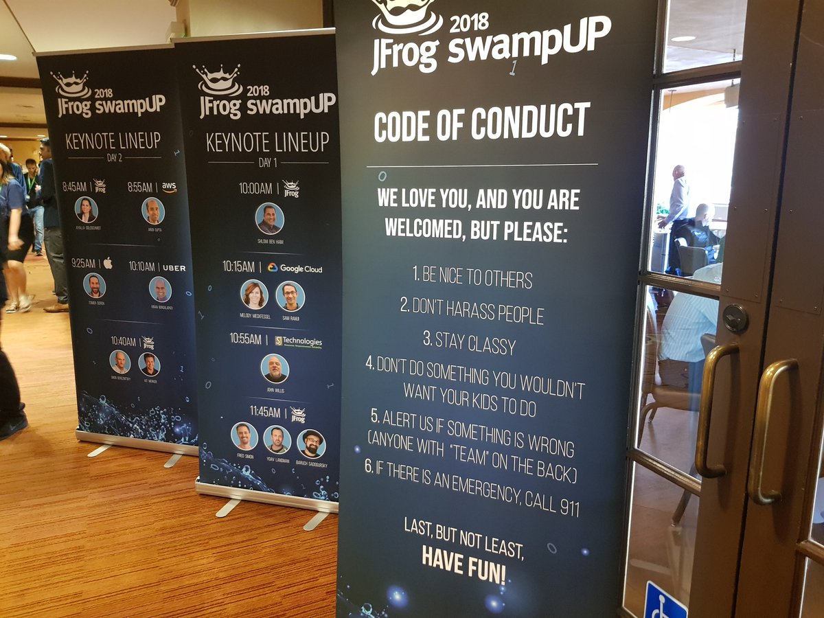 jfrog's tweet image. swampUP 2018, let the fun begin! #DevOpsGathering