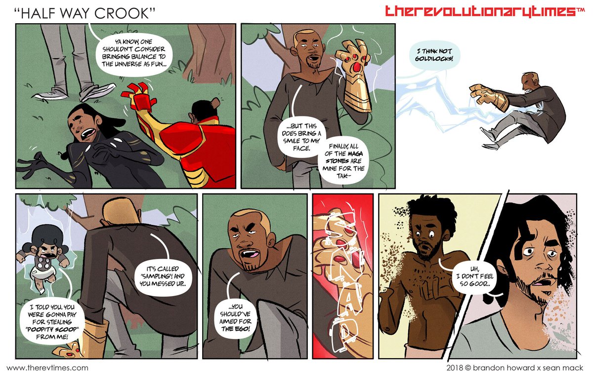 RevTimes's tweet photo. The balance of America is at stake this week's new comic! #RevTimes #webcomics #InfinityWar #KanyeWest #DonaldGlover #JCole #NewComicThursday
https://t.co/ecKgElQlzb https://t.co/8YTFpddB3T