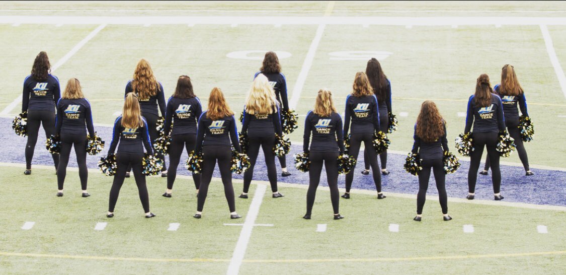 DanceTeam_JCU's tweet photo. Less than 4 months until our first home game!💙💛 #LetsGoStreaks⚡️ https://t.co/qHd0l2MSfN